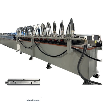 Sistema de techo suspendido de acero ligero galvanizado T Grid Rolling Forming Machine