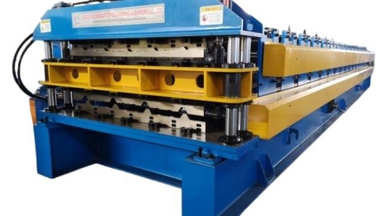 Máquina de chapa de techo de doble capa con accionamiento por cadena para la República de Eslovenia