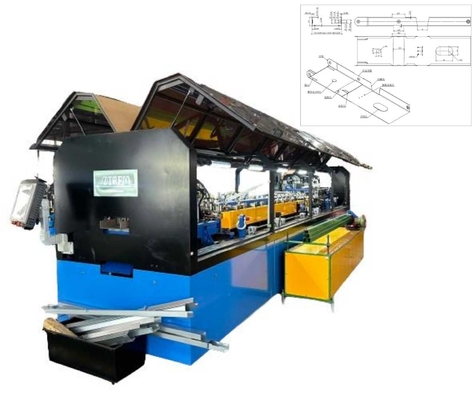 Máquina de moldeado de rodillos de chapa de acero galvanizado con marco de acero ligero para tiras de ancho aproximado de 156 mm