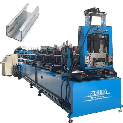 CZ Purlin Canal máquina de formación de rodillos en frío automático completo para el perfil de acero galvanizado