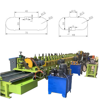 Galvanized Steel Interlocked Oval Pipe Roll Forming Machine